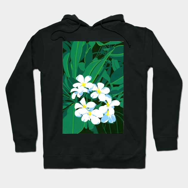 Maui Plumeria Hoodie by srwdesign